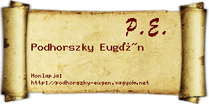 Podhorszky Eugén névjegykártya
